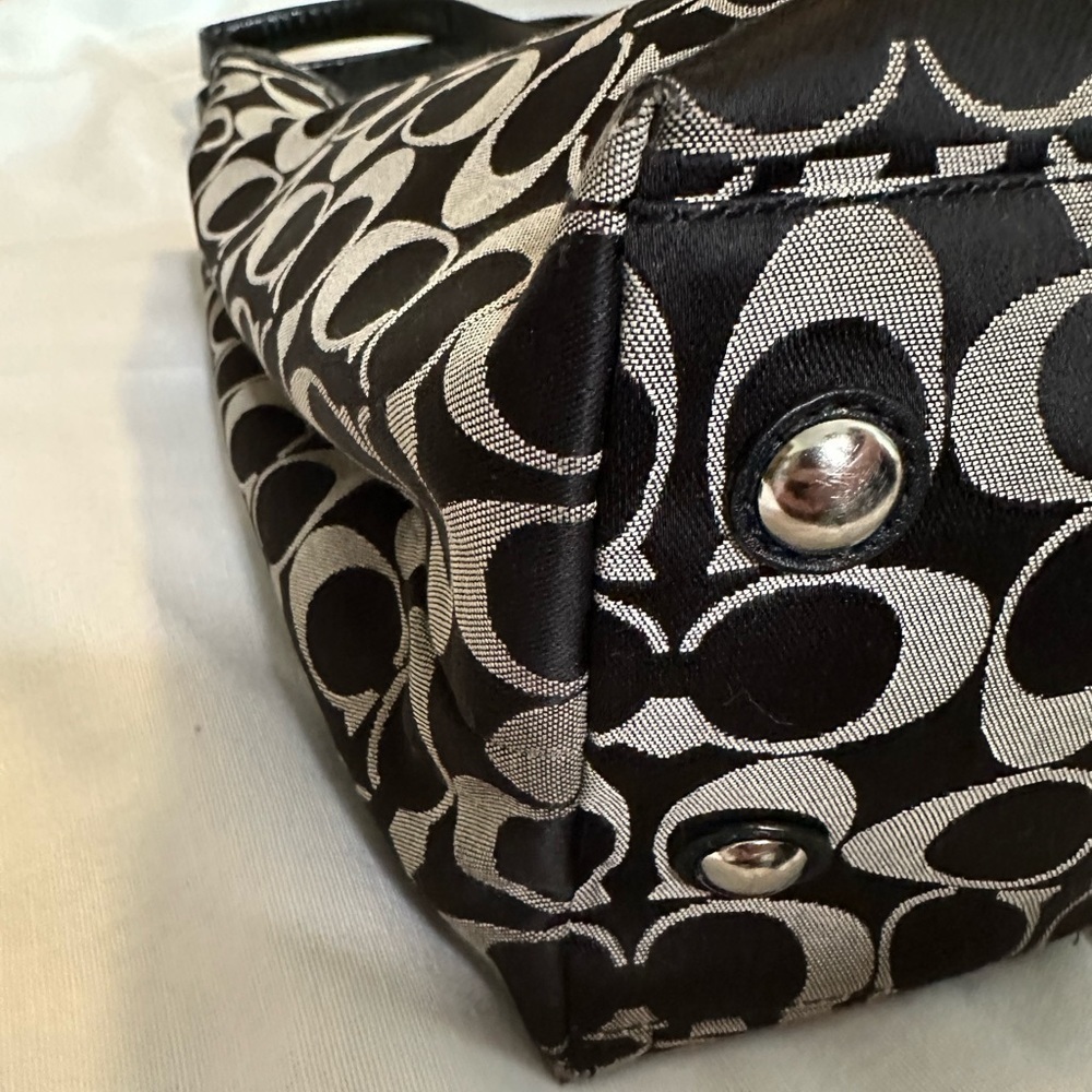 Coach Signature Logo North/South Purse-Tote-Satchel-Handbag - Picture 10 of 11